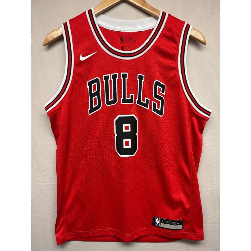 Chicago Bulls Nike Dri-Fit NBA Swingman Jersey Boys Red Zach Lavine #8 L (14/15)